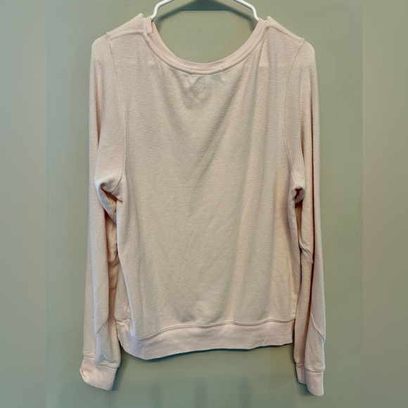Wildfox Light Pink Cozy Sweatshirt “Stop Judging Me” Small - Picture 3 of 4